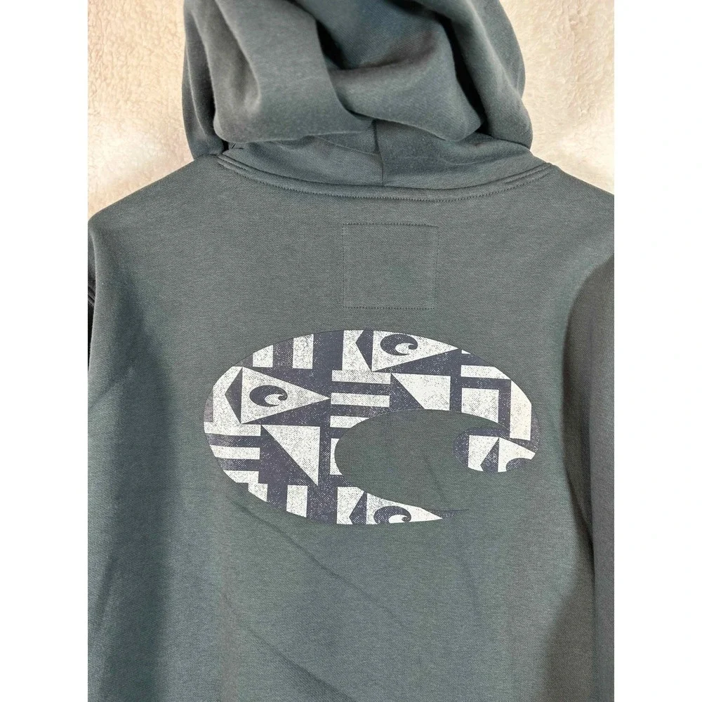 Costa Pullover Hoodie Sweatshirt Pocket Blue Mens Size XL - Picture 10 of 13